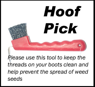 Hoof pick to clean your boots