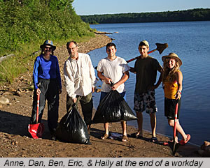 Anne, Dan, Ben, Eric, & Haily at the end of a workday